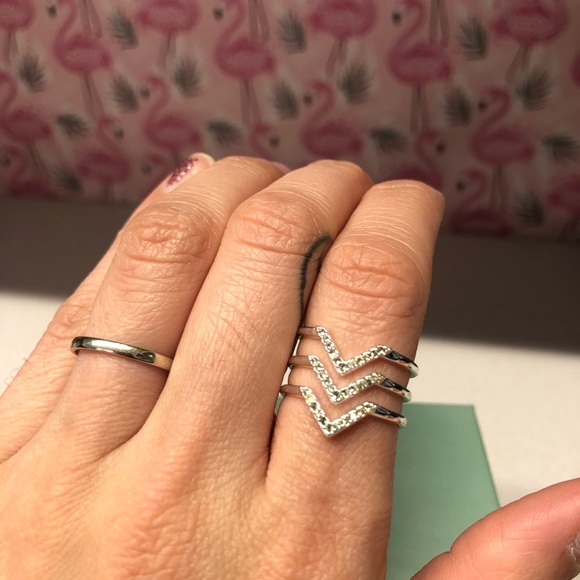 Stella & Dot Jewelry - Stella & Dot Adjustable Silver Chevron Ring